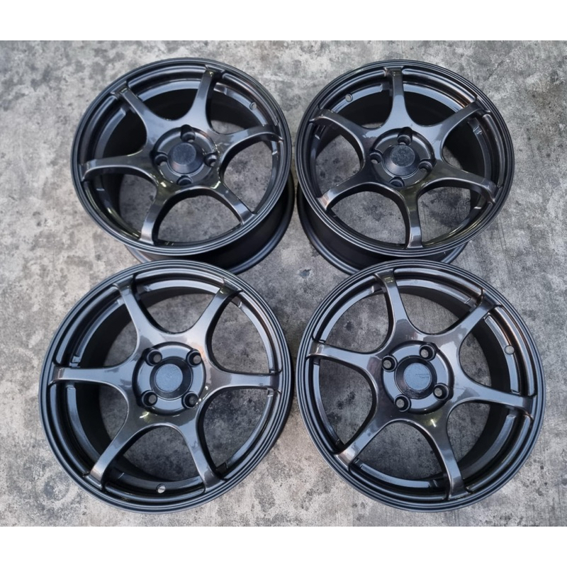 แม็กแต่งเก๋งขอบ15" 4 รู100 พร้อมยางใหม่ ใส่เก๋ง 4 รูได้ทุกรุ่น