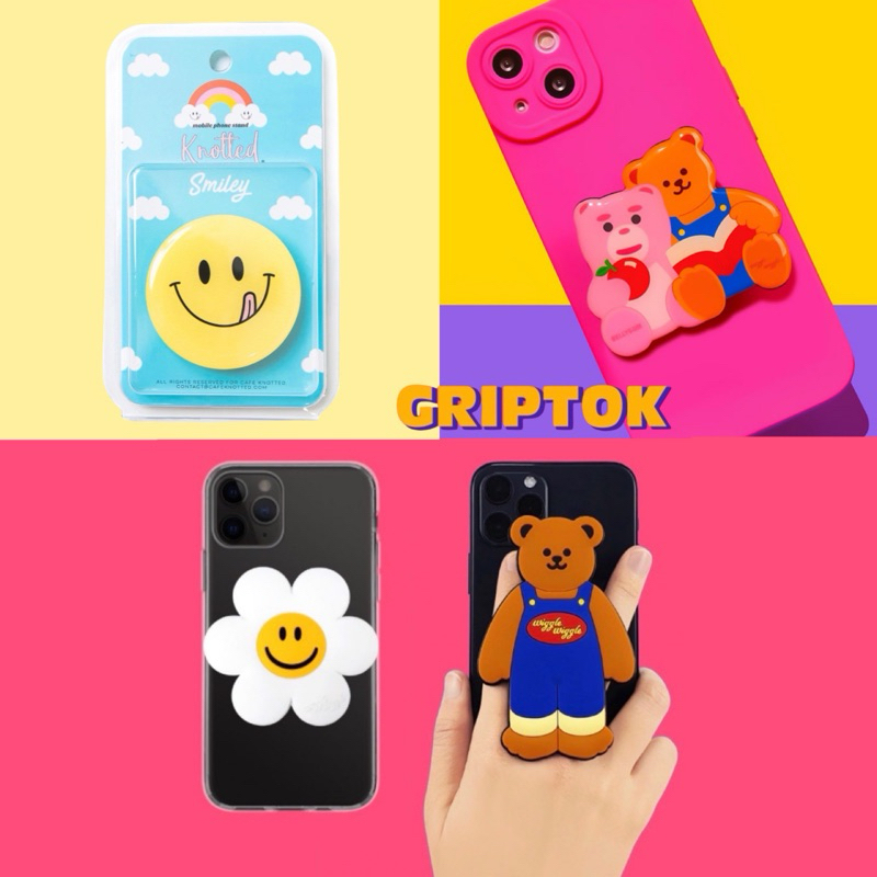 ลดเพิ่ม30% ทักแชท / Griptok / ที่ติดหลังโทรศัพท์ แบบกาว