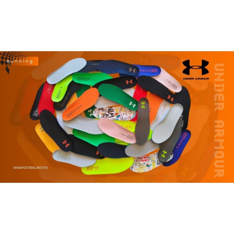 Under Amour Insole ซอฟรองเท้าอย่างดีโฟมนุ่ม(พื้นรองรองเท้าวิ่ง/รองเท้ากีฬาอย่างดีมาก)