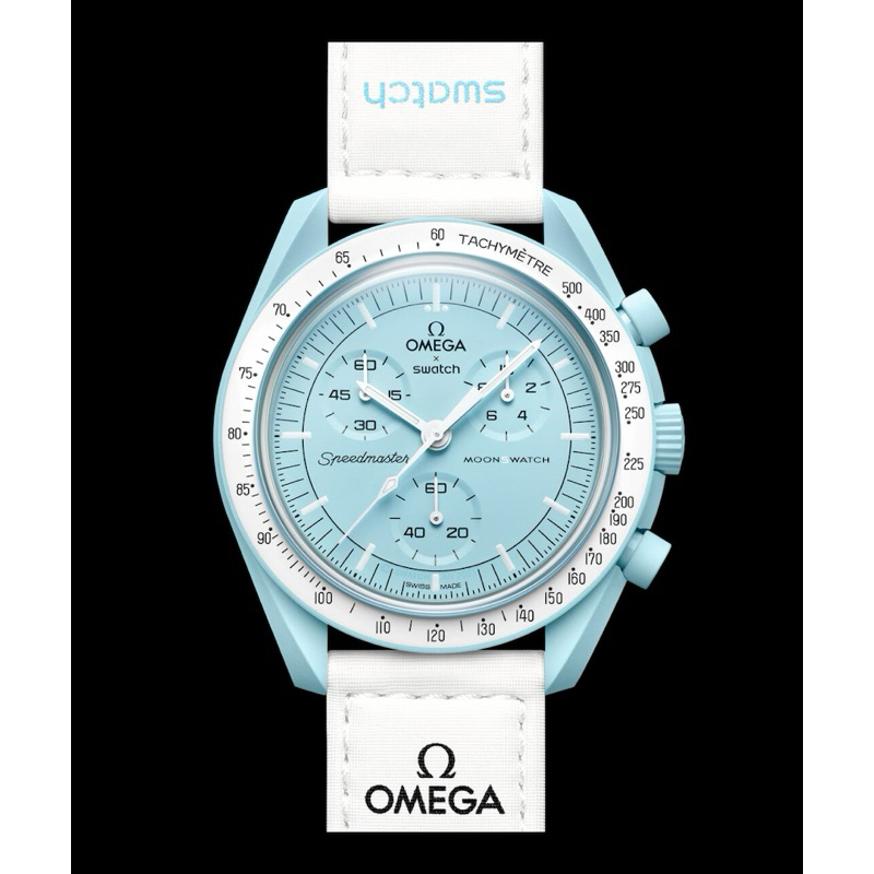 ⚡️พร้อมส่ง⚡️swatch x omega mission to uranus🩵🤍 ของแท้💯ออกช็อปไทย🇹🇭