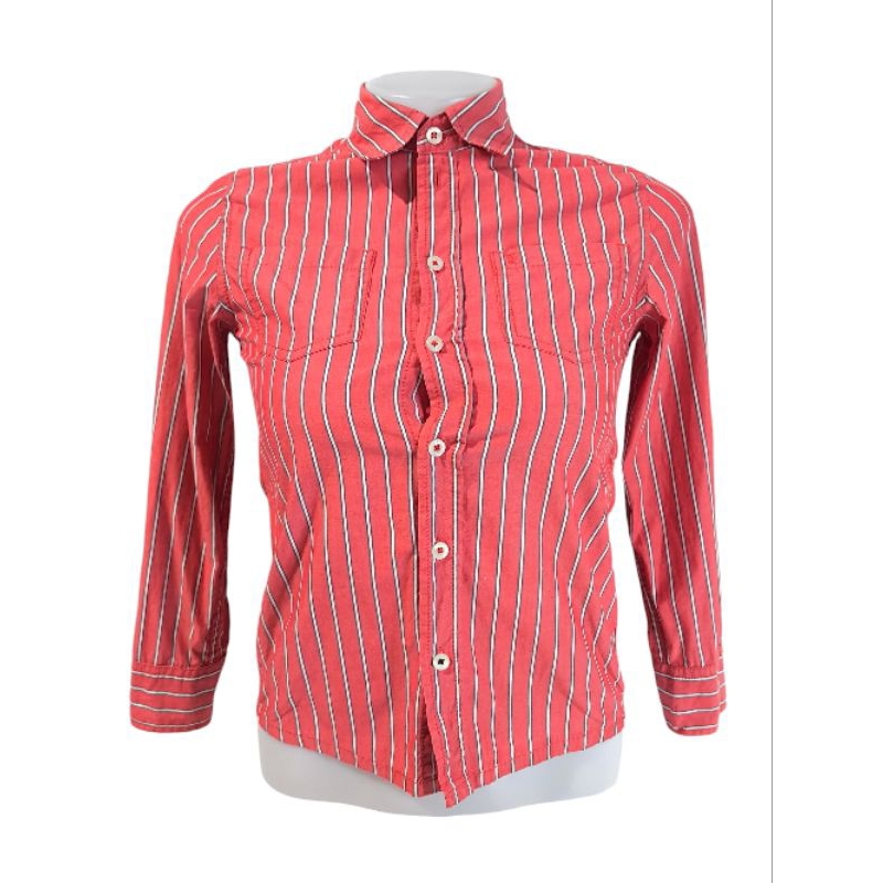 ESPRIT Brand_2nd hand เสื้อเชิ้ตผู้หญิงแขนยาวลายทาง วัสดุผ้าฝ้าย 100%/ แท้มือสองกระสอบนำเข้า