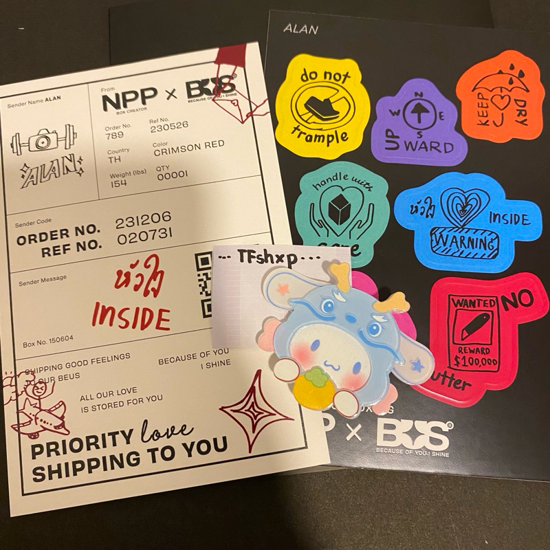 โปสการ์ด + สติ๊กเกอร์ NPP BOX อลัน น็อบ BUS
