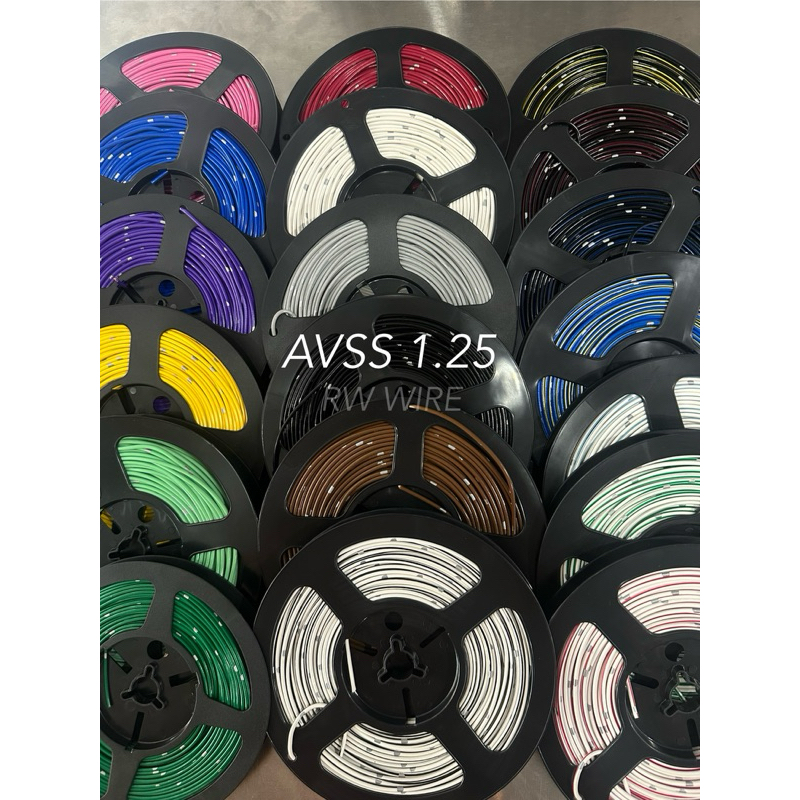สายไฟรถยนต์แท้ AVSS 1.25mm. ตลับ25เมตร