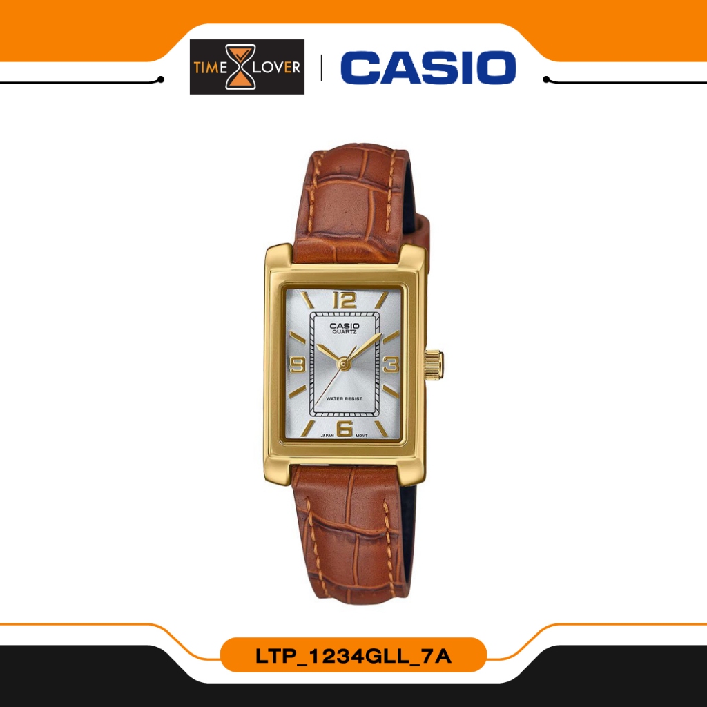 Casio Standard นาฬิกาข้อมือผู้หญิง สายหนัง รุ่น LTP-1234GLL-7A - สีขาว