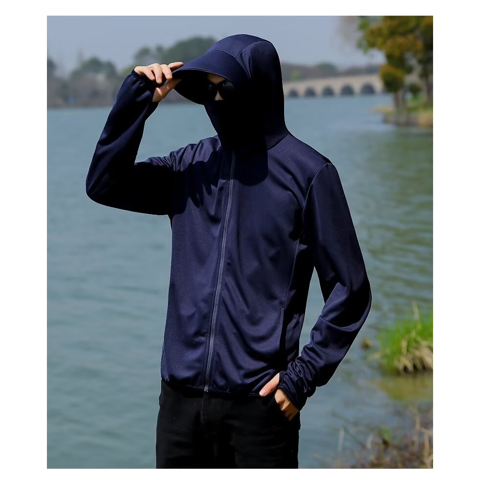CC-30363 เสื้อคลุมกันแดด บาง ๆ สำหรับการตกปลาออกแดดข้างนอก ผ้าแห้งไว ระบายอากาศดี ควบคุมรังสี UV