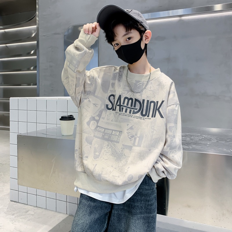 KIDSZONE เสื้อคลุมแขนยาวเด็กผู้ชาย คอกลม แบบสวม รุ่น A4203