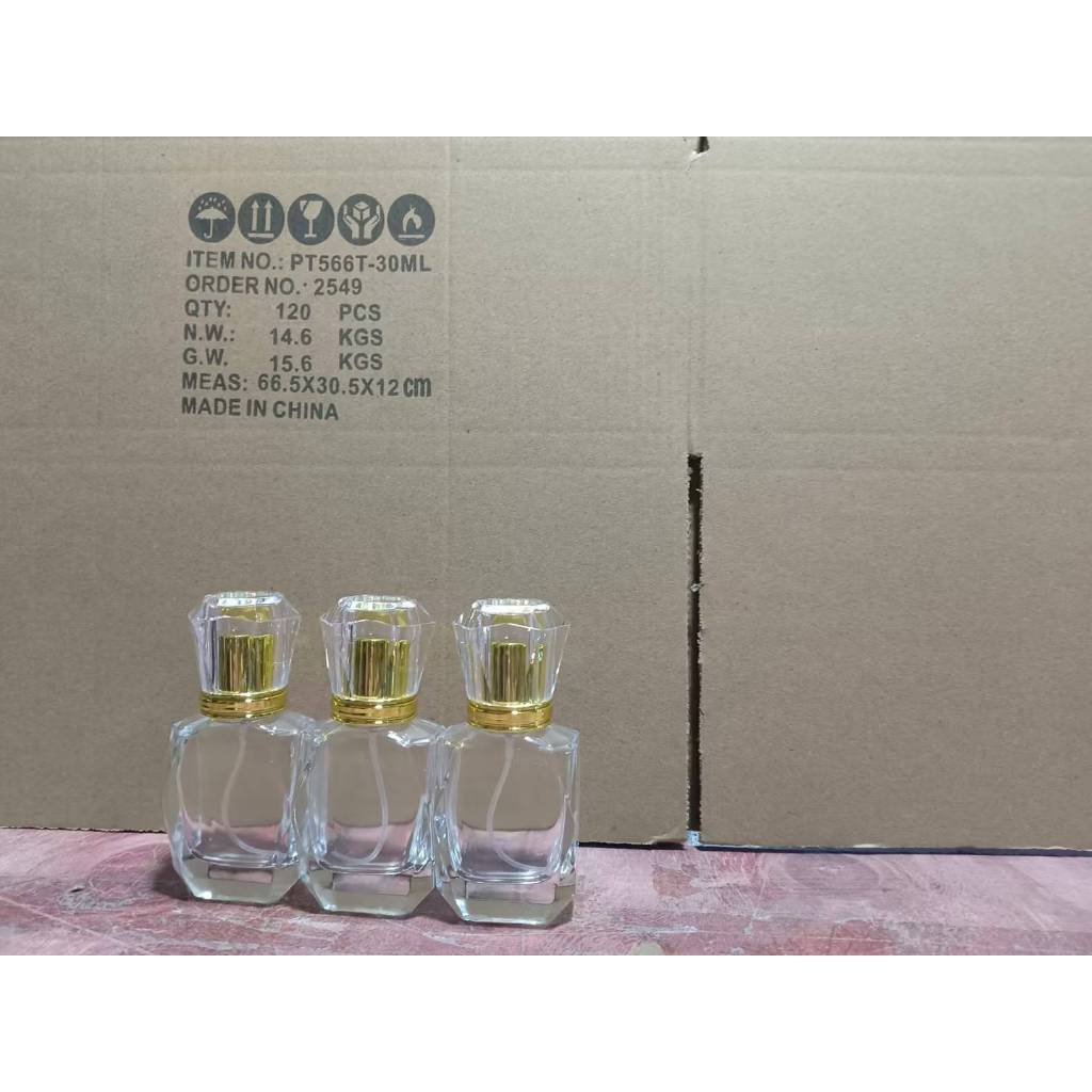 ขวดน้ำหอม ไดม่อน ฝาสีเงิน / ฝาสีทอง 30 ML. [1โหล/12ขวด]
