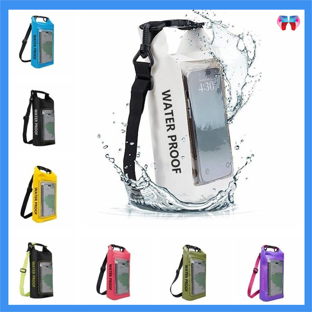 ซองกันน้ำ กระเป๋าตาข่าย PVC กันน้ํา 2 ลิตร 2-In-1 สําหรับพายเรือคายัค ตกปลา ว่ายน้ํา ตั้งแคมป์กลางแจ้ง น้ำ4ชั้น กันฝุ่น