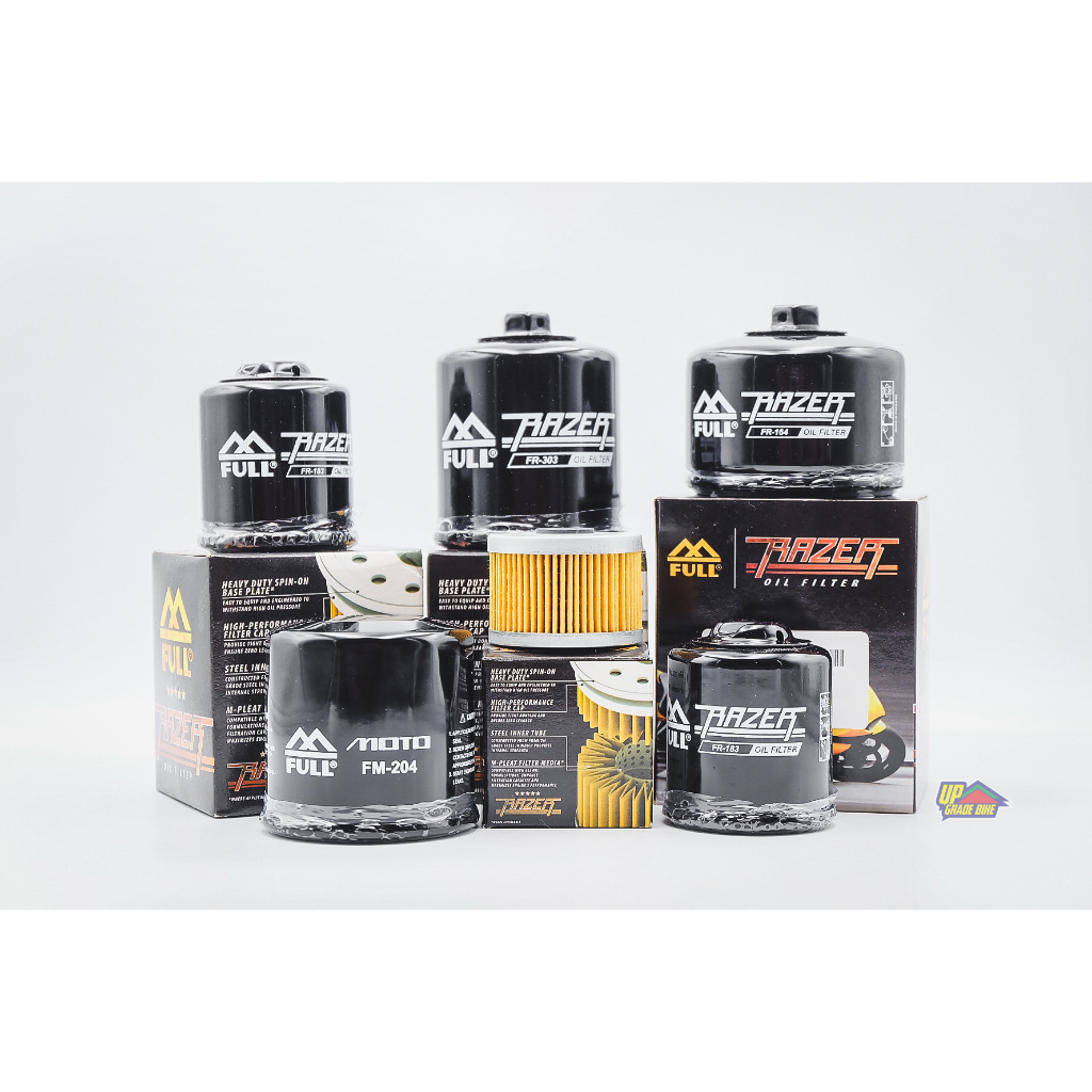 กรองน้ำมันเครื่อง FULL RAZER สำหรับรถจักรยานยนต์หลายรุ่น ราคาเริ่มต้นลูกละ 145฿