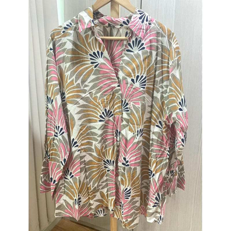 เสื้อผ้าฝ้าย คอ V  อกเสื้อ 48 รหัส us21