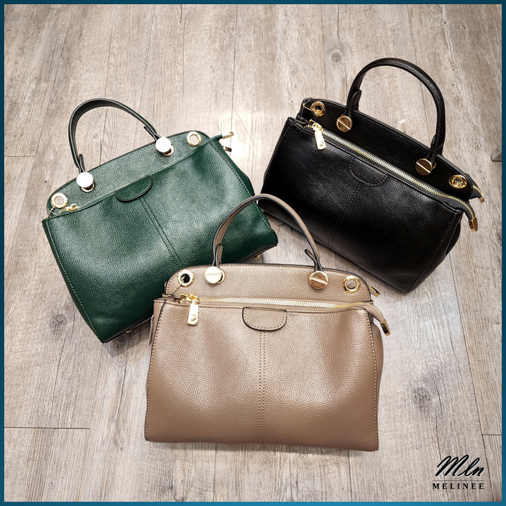 MLN bags กระเป๋าถือผู้หญิงรุ่นAnne มีสองช่องซิป มีสายยาว หนังนิ่ม สวย ทน