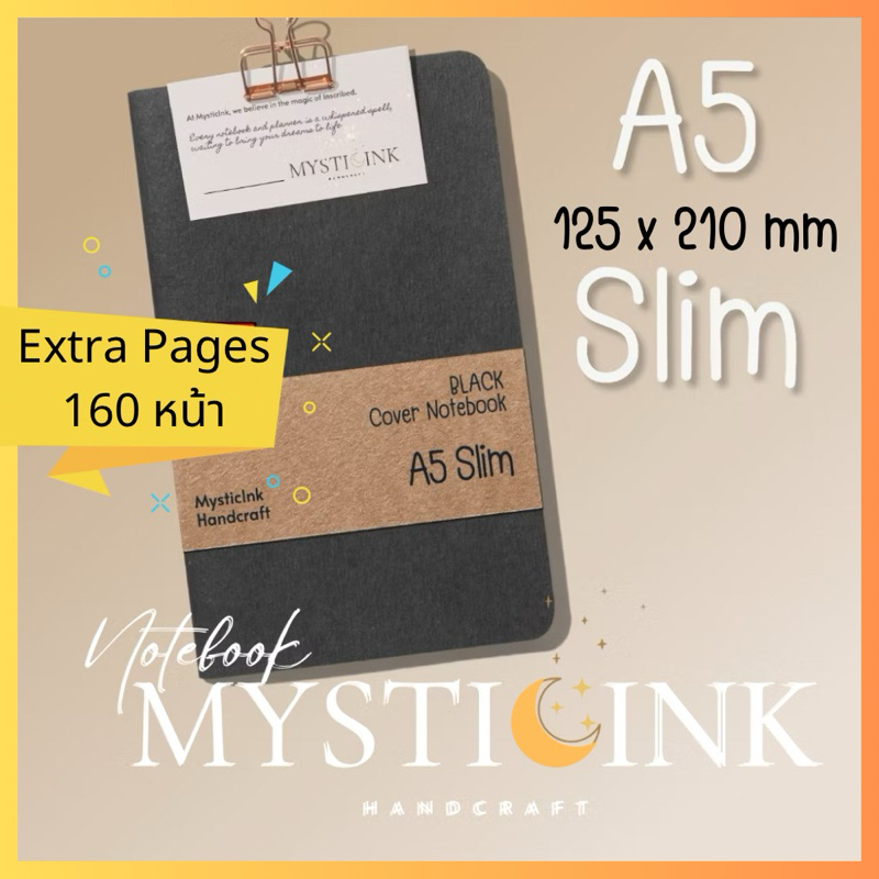 [A5 Slim 160p] *Jibun Techo Refill* Numbered สมุดมีเลขหน้า กระดาษนำเข้าจากญี่ปุ่น เย็บด้ายสันกี่