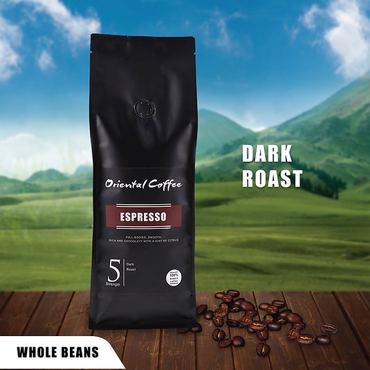 Espresso กาแฟอราบิก้า 100% คั่วเข้ม (สินค้ามีพร้อมส่ง)
