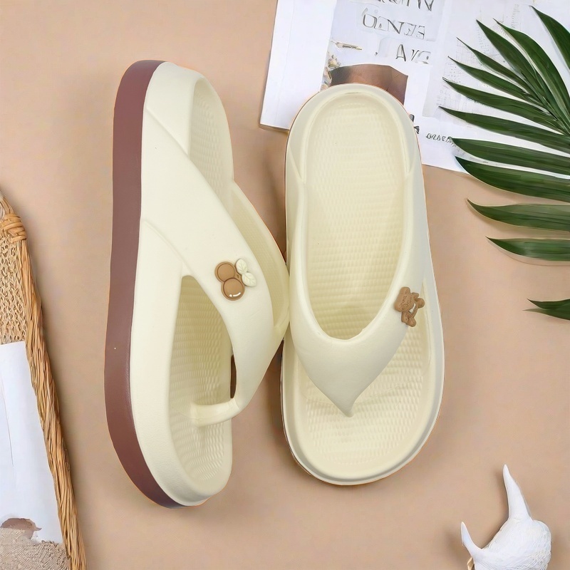 TIKP อุปกรณ์เสริมฟรี รองเท้าแตะ fitflop สำหรับผู้หญิง EVA พื้นหนา กันลื่น รองเท้าแตะลําลอง รองเท้าเต