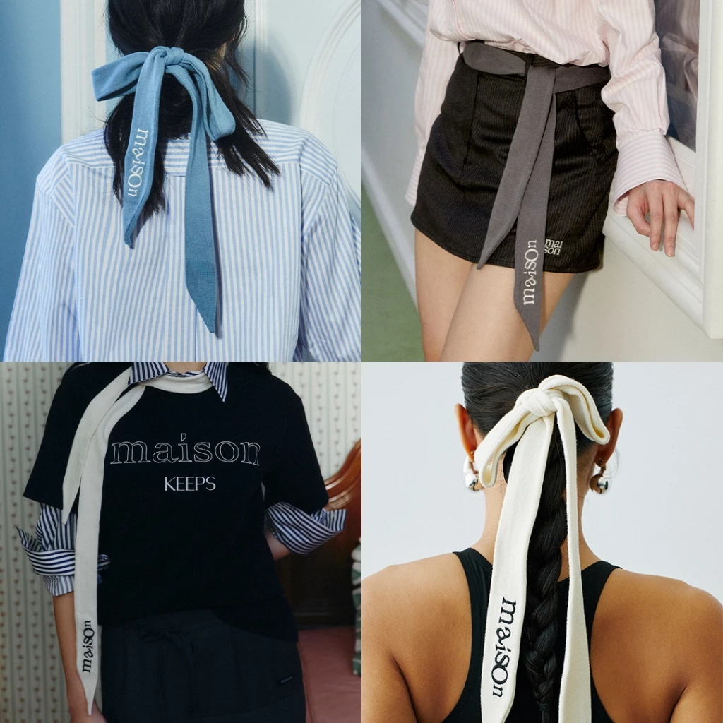 maison KEEPS | Imbalance Logo Ribbon | ริบบิ้นผูกผม
