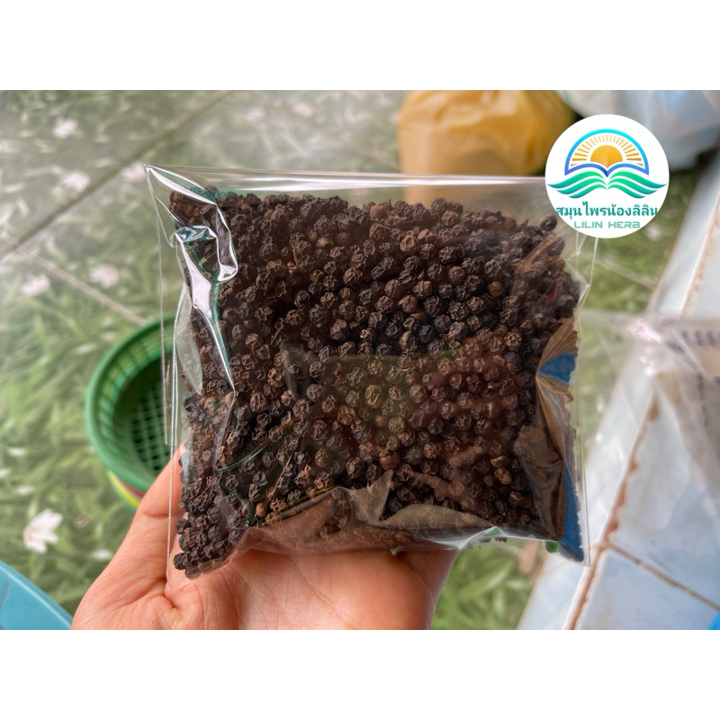 พริกไทยดำ หอม ฉุน เผ็ดร้อน ขนาด 100กรัม เม็ดพริกไทยดำ