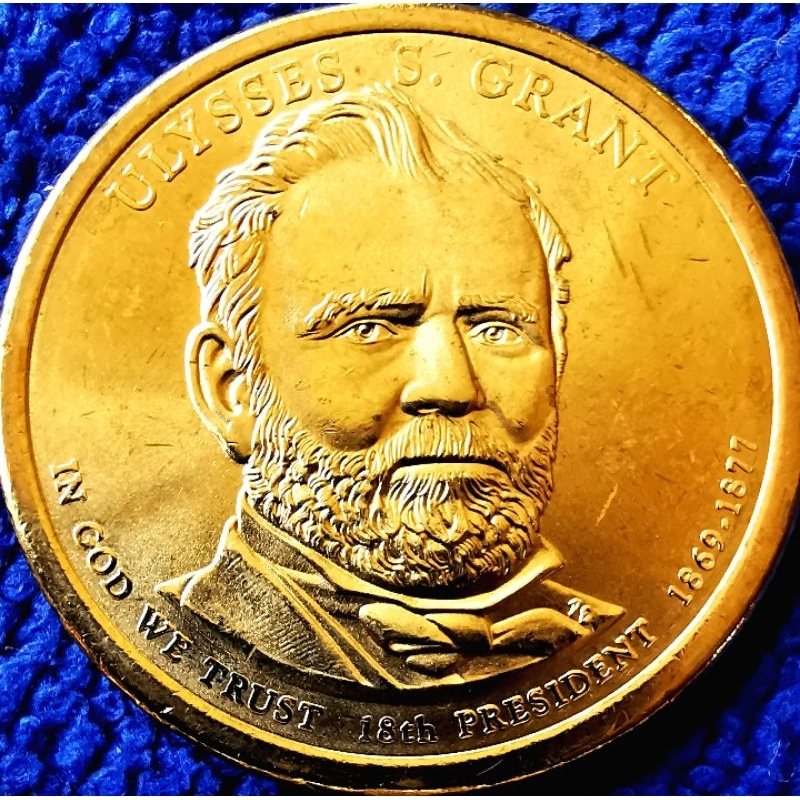 เหรียญ​สหรัฐอเมริกา​ USA, 1 Dollar, (18th President​ Ulysses​ S. Grant), #4399, ไม่​ผ่าน​ใช้​ UNC