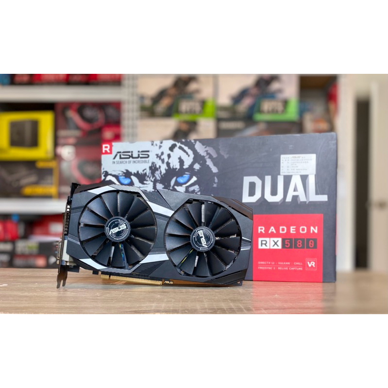 การ์จอ VGA ASUS RX580 8GB DUAL สภาพสวย มือสอง