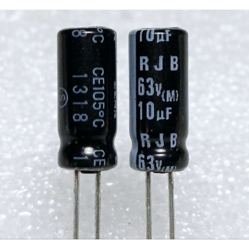 Elna RJB 10uf 63v (ราคา10ตัว) capacitor ตัวเก็บประจุ คาปาซิเตอร์