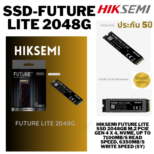 Hiksemi FUTURE LITE SSD 2048GB ,1024GB M.2 PCIe Gen 4 x 4,  NVMe,