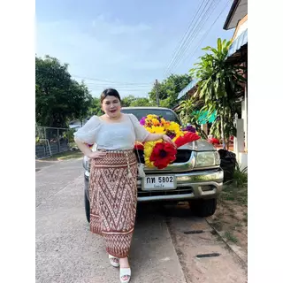ผ้าถุงป้ายติดตะขอ เอว 35-56 นิ้ว ผ้าพันตามตัว ผ้าถุงกึ่งสำเร็จ ฝากกดติดตามมีลายใหม่เข้ามาเรื่อยๆ