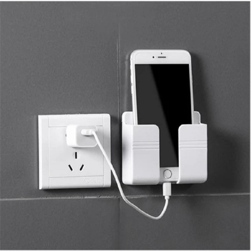 HANGROO H690 ที่วางโทรศัพท์ ติดผนัง ที่วางรีโมท ที่วางของติดผนัง กล่องเก็บของติดผนัง ไม่ต้องเจาะ