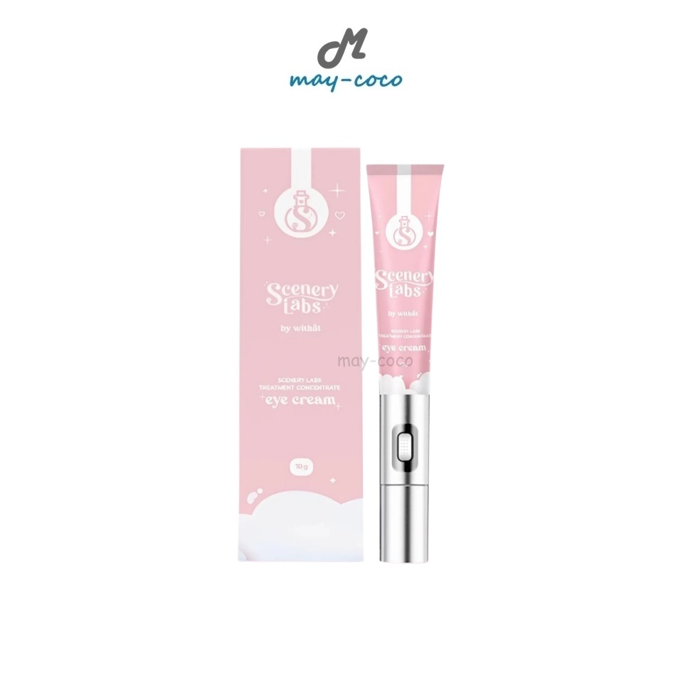 ถูก/แท้/มีไลฟ์ อายครีม Withat Scenery Labs Eye Cream วิทแทท อายครีมคลิ้ก หัวนวดเก็บความเย็น บำรุงรอบดวงตา ลดรอยคล้ำ