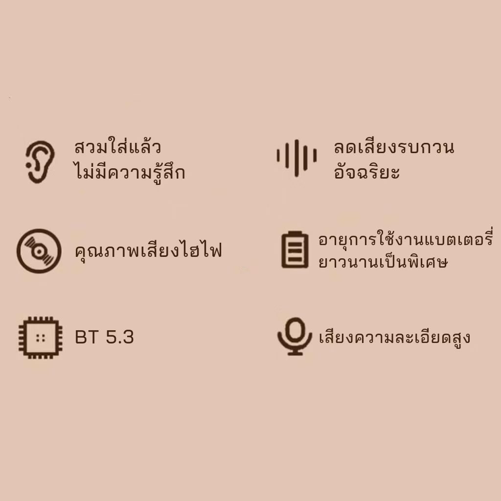 【รับประกัน 1 ปี】หูฟังสำหรับนอนหลับ ตัดเสียงรบกวนภายนอก กันน้ำ IPX5 การออกแบบดีไซน์ทรงกลม เสียงสเตอริโอระดับ HiFi สัมผัส