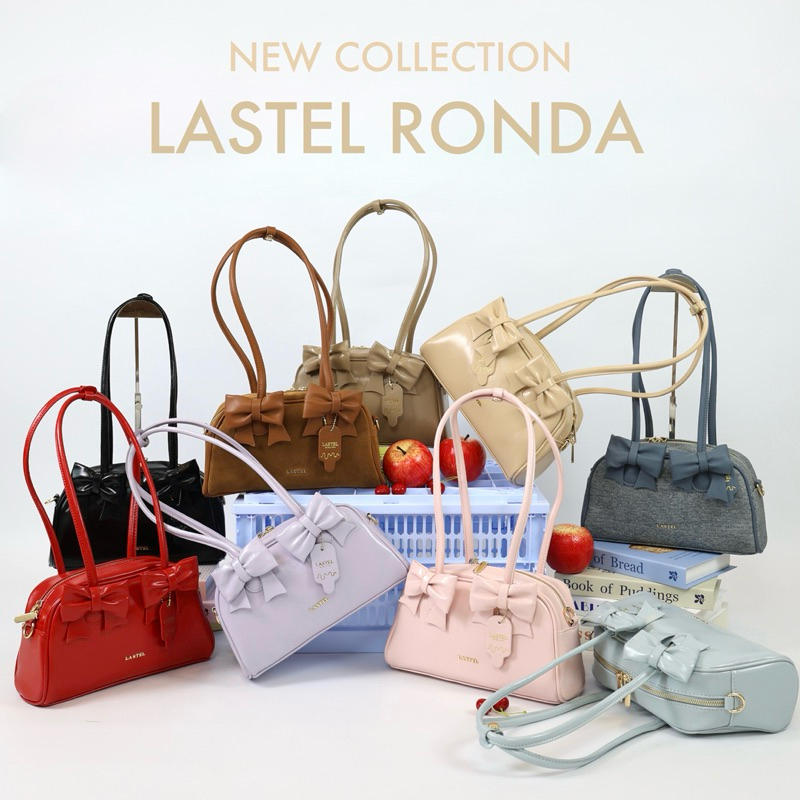 พร้อมส่ง LASTELกระเป๋าสะพายรุ่นRonda โบว์ถอดออกได้ Design by Lastel