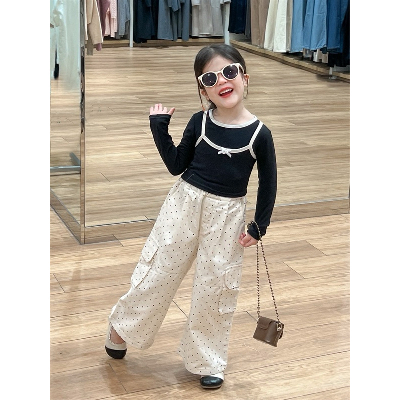 [Namsaii kids]🔥พร้อมส่ง🔥ชุดเซท3ชิ้น ชุดเด็กผู้หญิง เสื้อแต่งกั๊ก+กก.คาร์โก้ มีกระเป๋าข้าง  แฟชั่นเกาหลี งานสวย ตรงปก - รูปที่ 6