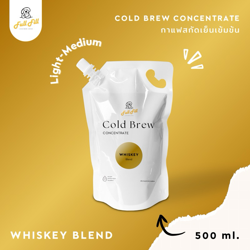 FullFill Whiskey Blend กาแฟสกัดเย็นเข้มข้น 500 มล. Cold Brew Concentrate 500 ml.