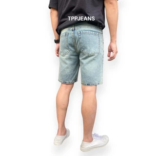 JEANSEXPRESS 28”-40”Shorts Jeans กางเกงยีนส์ขาสั้นชาย ทรงเหนือเข่า สีบลูฟอกซีด เป้าซิป รับชำระปลายทาง