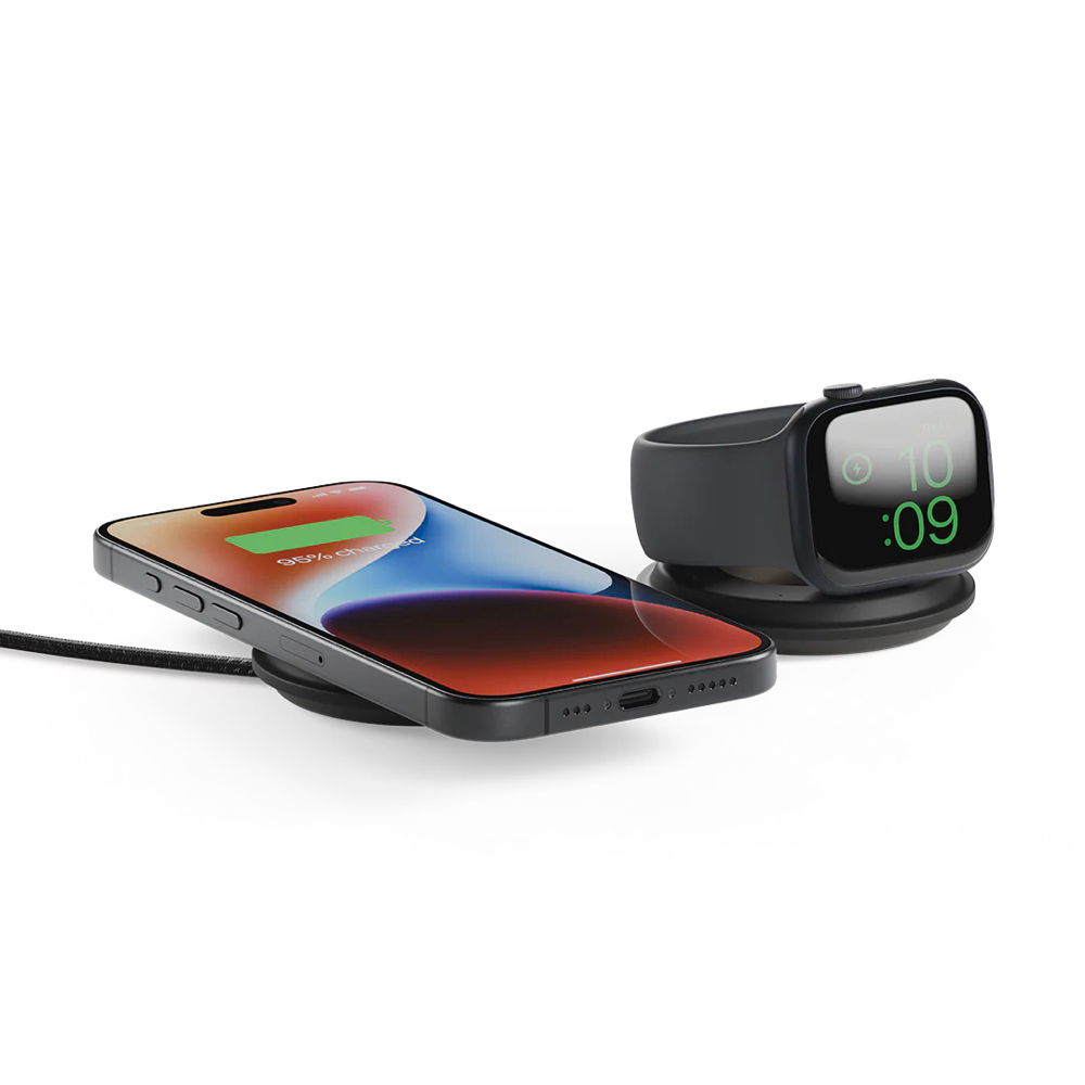 Native Union Voyage 2in1 Qi2 Wireless Charger -Black / Standstone - รูปที่ 4