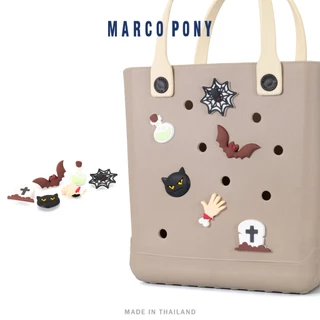 Marco Pony อุปกรณ์ตกแต่งกระเป๋าชายหาด Jibbitz น่ารัก คาแรกเตอร์การ์ตูน ผู้หญิงกระเป๋าถืออุปกรณ์ตกแต่ง