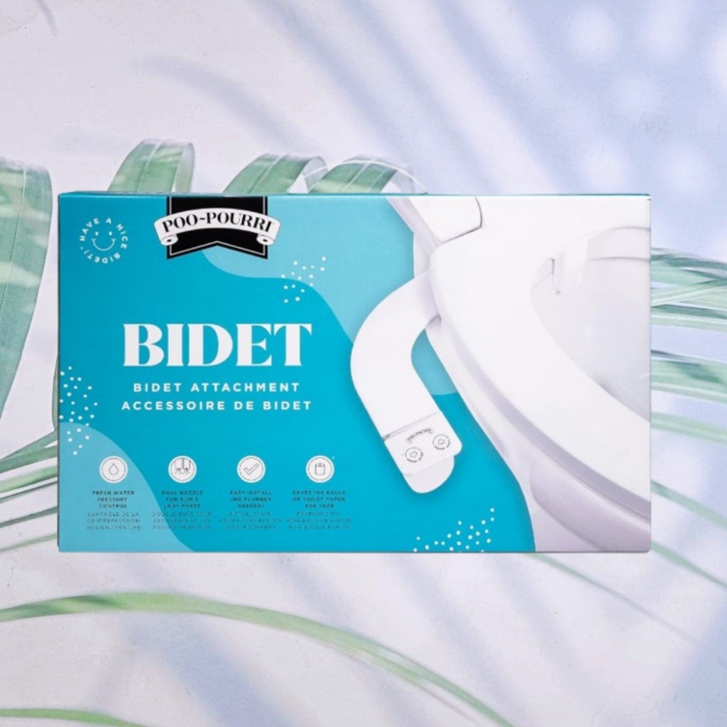 (Poo-Pourri®) Bidet Attachment Accessoire Dual Nozzle หัวฉีดชำระอัตโนมัติ หัวคู่แบบไม่ใช้ไฟฟ้า สายชำ