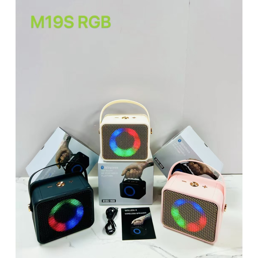 M19RGB-M19mini -M200ลำโพงบลูทูธ ลำโพงไร้สายและบลูทูธ มีปุ่มปรับ 3 ระดับ เสียงดี แบบพกพา พร้อมส่งภายใน1วัน