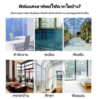 【ราคาต่อ 2 เมตร】WEFILM ฟิล์มติดกระจก ฟิล์มกรองแสง กันรังสี UV 99% ฟิล์มปรอท ฟิล์มกระจกบ้าน ฟิล์มกระจก Window Film