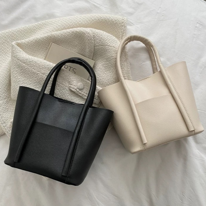 Fashion กระเป๋าถือ หนังPU คล้องแขน แฟชั่น ผู้หญิง ทรง TOTE พร้อมส่งในไทย 908