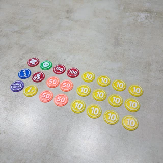 Pokemon TCG Tokens และ Damage Counters – ชุดโทเคนสำหรับการเล่นเกมการ์ดโปเกมอน [3D Print]