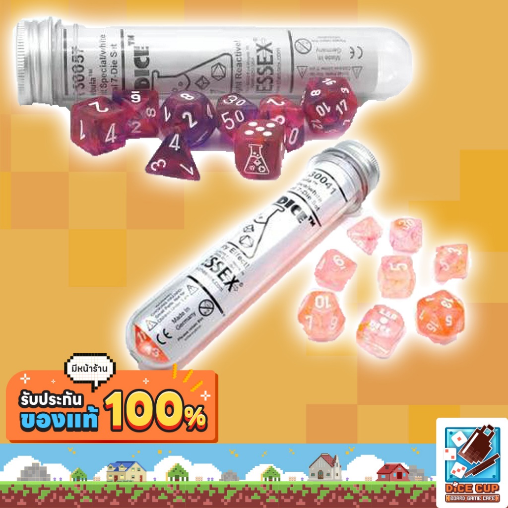 [ของแท้] ลูกเต๋า Chessex Nebula Lab Dice Polyhedral 7-die Set สำหรับเกมกระดาน/ บอร์ดเกม/ RPG/ DnD/ T