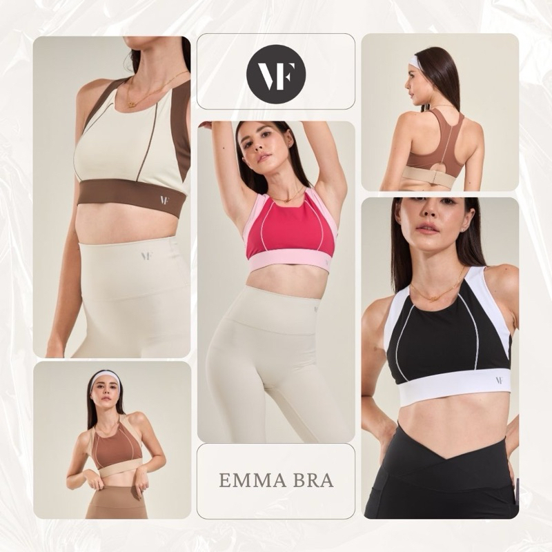 VF-Emma Bra : SportBra (สปอร์ตบรา) สีทูโทน กระชับ เหมาะกับการออกกำลังกาย Hight Performance