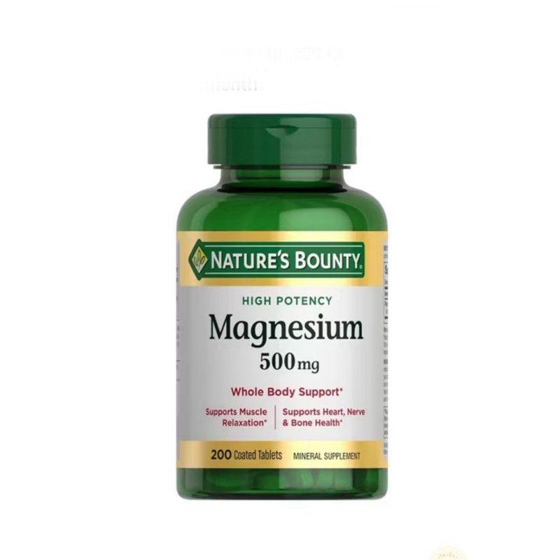 EXP 3/27 Nature's Bounty Magnesium, Bone and Muscle Health, Whole Body Support, Tablets, 500 Mg, 200 Ct