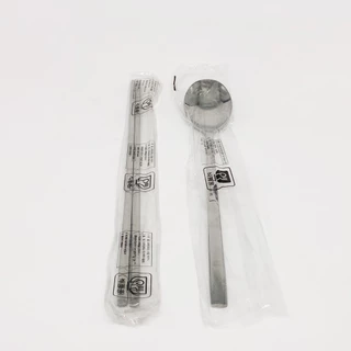เซ็ตช้อนเกาหลี ตะเกียบสแตนเลส ตะเกียบคีบอาหารสไตล์เกาหลี 수저 젓가락 Made in Korea