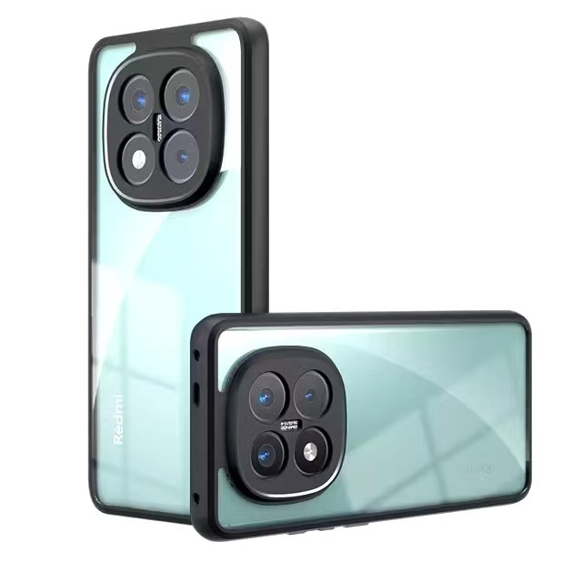 Redmi Note 14 Pro Plus/Redmi Note 14 SE 5GเคสกันกระแทกขอบสีหลังใสRedmi Note14/Redmi Note 14Pro/Redmi