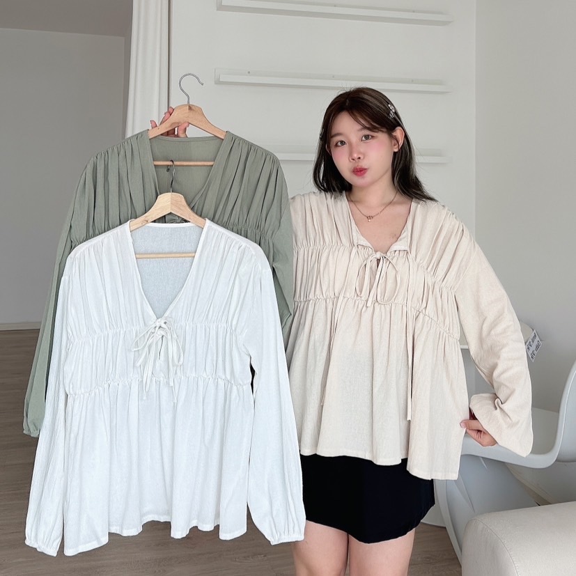 เสื้อแขนยาว ผ้าลินิน - Linen Long sleeve