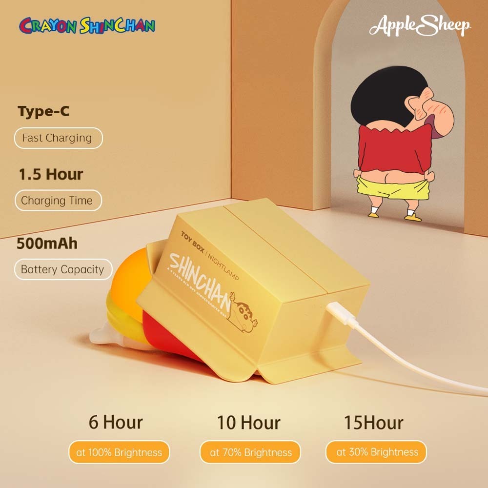 [Rock Night Light Shinchan/Shiro/Photo Frame] โคมไฟชินจัง&ชิโร่ Crayon Shinchan Hide and Seek ปรับระดับแสง ของแท้ - รูปที่ 6