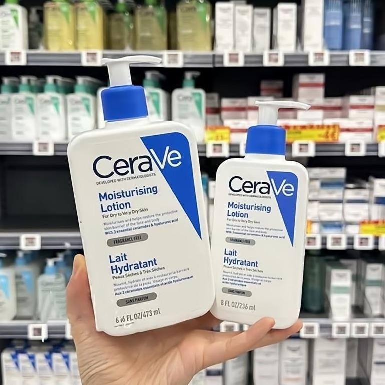 CeraVe Moisturising Lotion 236/473ml เซราวี โลชั่นบำรุงผิว เนื้อสัมผัสบางเบา สำหรับผิวธรรมดา ผิวมัน ผิวผสม