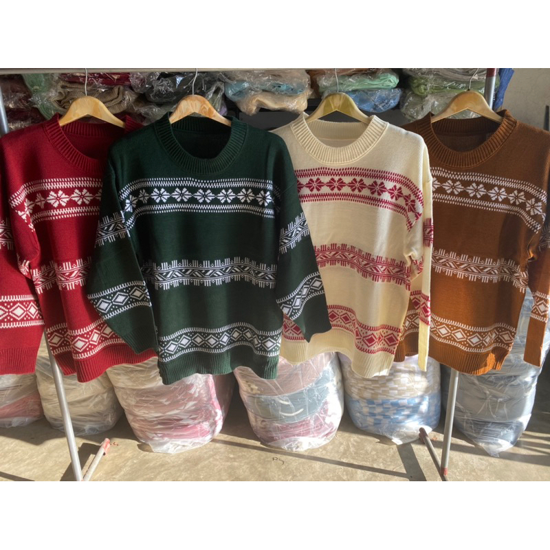 เสื้อกันหนาวเเขนยาวคริตมาส สเวตเตอร์