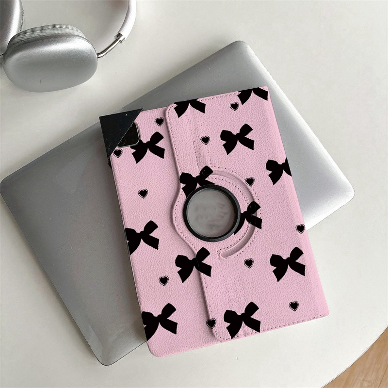 24 ชั่วโมง เคสป้องกัน iPad หมุนได้ 360°Sweet Ribbon เหมาะสำหรับรุ่น gen7/8/9 10.2 Air4/5/6 pro11