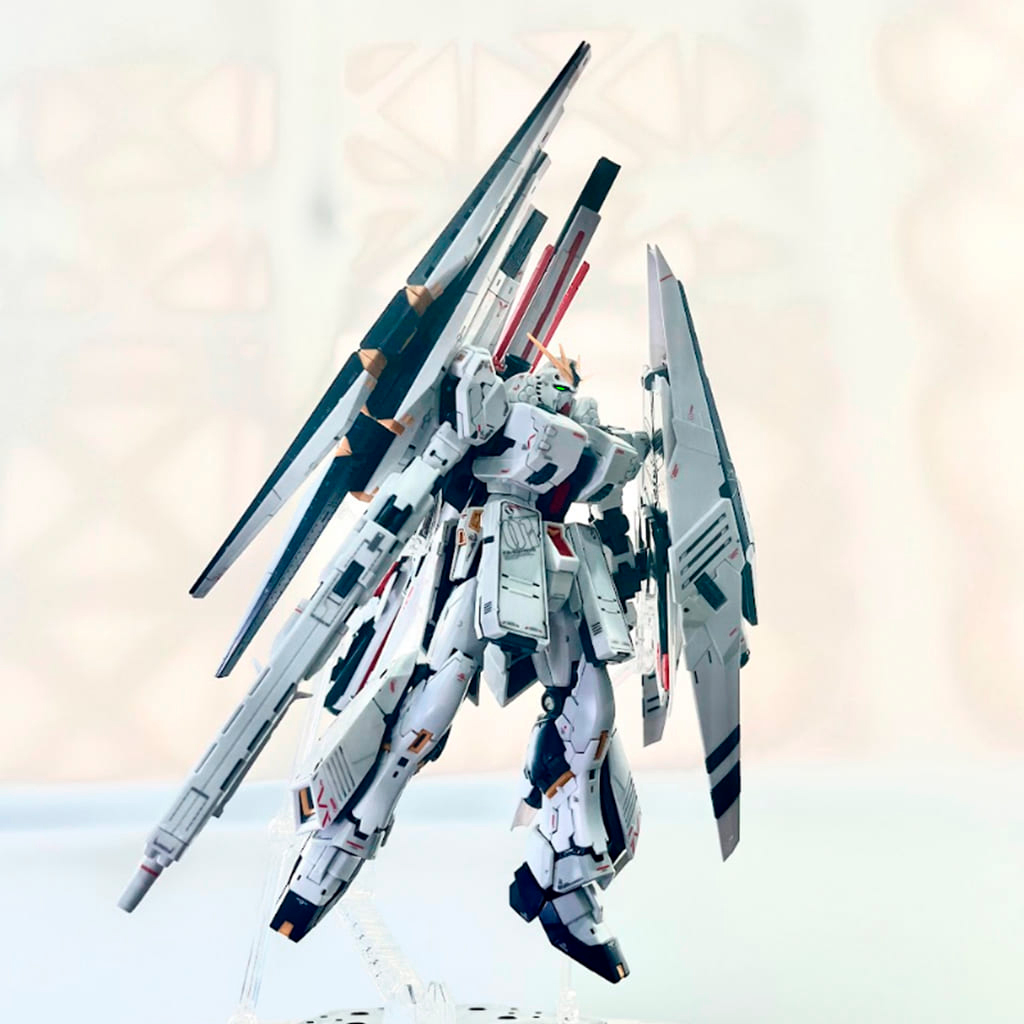 BANDAI - RG 1/144 Nu Gundam HWS + Fin Funnel Effect (แถม Long-range Fin Funnel งานจีน) มือ2
